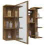 Armario con espejo baño madera roble ahumado 80x20,5x64 cm de vidaXL, Tocadores de baño - Ref: Foro24-815522, Precio: 84,60 €...