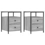 Nightstands 2 units Sonoma gray engineered wood 44x45x60 cm by vidaXL, Nightstands - Ref: Foro24-826010, Price: 105,91 €, Dis...