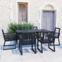 Garden dining set 7 pieces black PVC rattan by vidaXL, Garden sets - Ref: Foro24-3060216, Price: 593,01 €, Discount: %