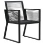 Garden dining set 7 pieces black PVC rattan by vidaXL, Garden sets - Ref: Foro24-3060216, Price: 548,26 €, Discount: %