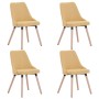 Dining chairs 4 units of yellow fabric by vidaXL, dining chairs - Ref: Foro24-277029, Price: 239,99 €, Discount: %