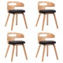 Dining chairs 4 pcs curved wood black synthetic leather by vidaXL, dining chairs - Ref: Foro24-278854, Price: 431,30 €, Disco...