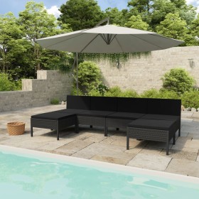 6-piece garden furniture set and black synthetic rattan cushions by vidaXL, Garden sets - Ref: Foro24-3056987, Price: 318,99 ...