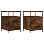 Bedside tables 2 units smoked oak engineered wood 44x45x60 cm by vidaXL, Nightstands - Ref: Foro24-826008, Price: 92,65 €, Di...