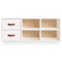 Banco zapatero madera maciza de pino blanco 100x34x45 cm de vidaXL, Zapateros y organizadores de calzado - Ref: Foro24-820178...