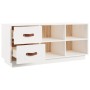 Banco zapatero madera maciza de pino blanco 100x34x45 cm de vidaXL, Zapateros y organizadores de calzado - Ref: Foro24-820178...