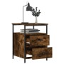 Bedside tables 2 units smoked oak engineered wood 44x45x60 cm by vidaXL, Nightstands - Ref: Foro24-826008, Price: 92,65 €, Di...