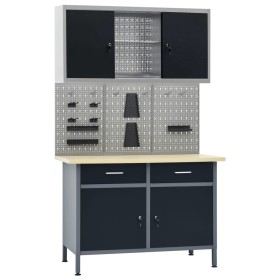 Workbench with three wall panels and a cabinet by vidaXL, Work tables - Ref: Foro24-3053433, Price: 533,48 €, Discount: %