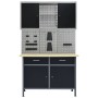 Werkbank mit drei Wandpaneelen und einem Schrank von vidaXL, Arbeitstische - Ref: Foro24-3053433, Preis: 477,18 €, Rabatt: %