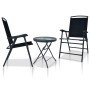 3-piece black steel bistro table and chairs by vidaXL, Garden sets - Ref: Foro24-3054572, Price: 133,80 €, Discount: %