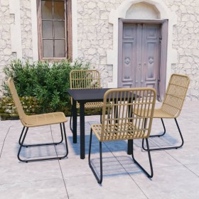 5-piece garden dining set synthetic rattan and glass by vidaXL, Garden sets - Ref: Foro24-3060238, Price: 516,99 €, Discount: %