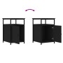 Bedside tables 2 units plywood black 40x42x60 cm by vidaXL, Nightstands - Ref: Foro24-826034, Price: 72,64 €, Discount: %