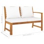 Garden furniture 9 pcs cream cushions solid acacia wood by vidaXL, Garden sets - Ref: Foro24-3057775, Price: 877,27 €, Discou...