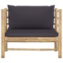 5-piece bamboo garden furniture set with dark gray cushions by vidaXL, Garden sets - Ref: Foro24-3058208, Price: 479,49 €, Di...