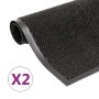 Rectangular knotted entrance mats 2 pcs black 80x120cm by vidaXL, Doormats - Ref: Foro24-3051610, Price: 44,53 €, Discount: %