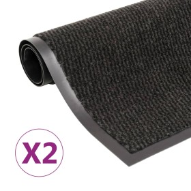 Rectangular knotted entrance mats 2 pcs black 80x120cm by vidaXL, Doormats - Ref: Foro24-3051610, Price: 47,73 €, Discount: %