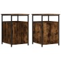 Nightstands 2 pcs smoke oak plywood 40x42x60 cm by vidaXL, Nightstands - Ref: Foro24-826038, Price: 51,79 €, Discount: %