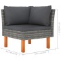 Set de muebles de jardín 12 pzas y cojines ratán sintético gris de vidaXL, Conjuntos de jardín - Ref: Foro24-3059724, Precio:...