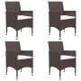 Garden furniture 5 pieces synthetic rattan and brown glass by vidaXL, Garden sets - Ref: Foro24-3058321, Price: 379,27 €, Dis...