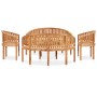 Gartenmöbel-Set 5-teilig aus massivem Teakholz von vidaXL, Gartensets - Ref: Foro24-3059965, Preis: 979,99 €, Rabatt: %