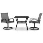 Garden dining set 3 pieces textilene and steel by vidaXL, Garden sets - Ref: Foro24-3060281, Price: 308,25 €, Discount: %