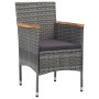 Garden furniture 3 pieces gray synthetic rattan and acacia by vidaXL, Garden sets - Ref: Foro24-3058315, Price: 263,63 €, Dis...