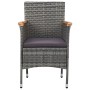 Garden furniture 3 pieces gray synthetic rattan and acacia by vidaXL, Garden sets - Ref: Foro24-3058315, Price: 263,63 €, Dis...