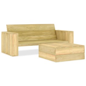 Gartenmöbel-Set 2-teilig aus imprägniertem Kiefernholz von vidaXL, Gartensets - Ref: Foro24-3053197, Preis: 309,95 €, Rabatt: %