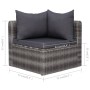 Set de muebles de jardín 10 pzas y cojines ratán sintético gris de vidaXL, Conjuntos de jardín - Ref: Foro24-3059489, Precio:...