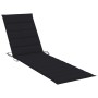 Lounger with solid teak wood table and cushion by vidaXL, Loungers - Ref: Foro24-3063028, Price: 310,30 €, Discount: %