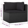 Garden furniture set, 7 pieces, with black synthetic rattan cushions. by vidaXL, Garden sets - Ref: Foro24-3059500, Price: 69...