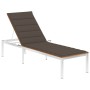 Lounger with solid acacia wood and stainless steel cushion by vidaXL, Loungers - Ref: Foro24-3061466, Price: 236,92 €, Discou...