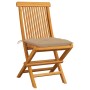 Garden chairs 2 units teak wood with beige cushions by vidaXL, Garden chairs - Ref: Foro24-3062478, Price: 133,09 €, Discount: %