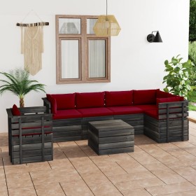 Pallet furniture for garden 7 pcs solid pine wood cushions by vidaXL, Garden sets - Ref: Foro24-3061968, Price: 623,99 €, Dis...