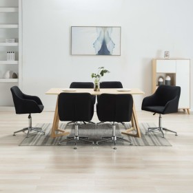 Swivel dining chairs 6 units black fabric by vidaXL, dining chairs - Ref: Foro24-278440, Price: 375,37 €, Discount: %