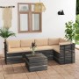 Pallet furniture for garden 6 pcs solid pine wood cushions by vidaXL, Garden sets - Ref: Foro24-3061950, Price: 616,99 €, Dis...