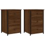 Nightstands 2 pcs oak brown engineered wood 40x36x60 cm by vidaXL, Nightstands - Ref: Foro24-826002, Price: 110,04 €, Discoun...