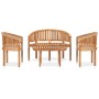 4-teiliges Gartenmöbel-Set aus massivem Teakholz von vidaXL, Gartensets - Ref: Foro24-3059961, Preis: 701,22 €, Rabatt: %