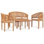 4-teiliges Gartenmöbel-Set aus massivem Teakholz von vidaXL, Gartensets - Ref: Foro24-3059961, Preis: 701,22 €, Rabatt: %