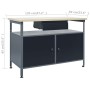 Werkbank mit drei Wandpaneelen und einem Schrank von vidaXL, Arbeitstische - Ref: Foro24-3053437, Preis: 432,67 €, Rabatt: %