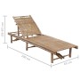 Garden lounger with bamboo cushion by vidaXL, Loungers - Ref: Foro24-3061637, Price: 203,93 €, Discount: %