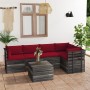 Pallet furniture for garden 6 pcs solid pine wood cushions by vidaXL, Garden sets - Ref: Foro24-3061956, Price: 527,12 €, Dis...