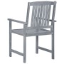 Garden chairs with cushions 4 pcs solid gray acacia wood by vidaXL, Garden chairs - Ref: Foro24-3061260, Price: 260,21 €, Dis...