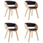 Dining chairs 4 pcs curved wood black synthetic leather by vidaXL, dining chairs - Ref: Foro24-278866, Price: 621,06 €, Disco...