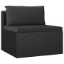 Garden furniture set 9 pieces with black synthetic rattan cushions by vidaXL, Garden sets - Ref: Foro24-3059498, Price: 858,4...