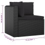 Garden furniture set 9 pieces with black synthetic rattan cushions by vidaXL, Garden sets - Ref: Foro24-3059498, Price: 858,4...