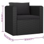 Garden furniture set 9 pieces with black synthetic rattan cushions by vidaXL, Garden sets - Ref: Foro24-3059498, Price: 858,4...