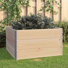 Solid pine wood flower beds 3 units 100x100 cm by vidaXL, Pots and planters - Ref: Foro24-3055169, Price: 116,32 €, Discount: %