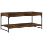 Smoked oak engineered wood coffee table 100x49x45 cm by vidaXL, Coffee table - Ref: Foro24-832805, Price: 36,59 €, Discount: %