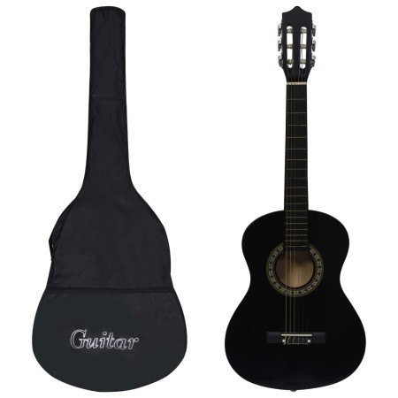 Einsteiger- und Kinder-Konzertgitarre mit schwarzem Koffer 1/2 34" von vidaXL, Gitarren - Ref: Foro24-3055604, Preis: 58,47 €...